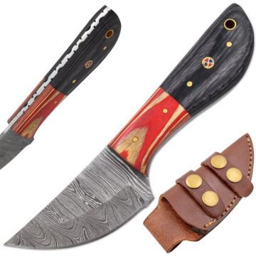 Old Ram Handmade Full Tang Real Damascus Steel Skinner Knife